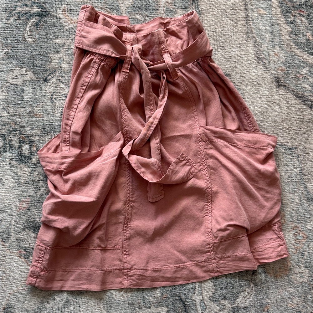 Pink Tie-Waist Skirt